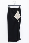SWAYING/KNIT crochet patchwork skirt SW24SS3B35 black